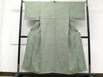 平和屋着物■訪問着 絵霞草花地紋 金糸 正絹 逸品 未使用 CABD3002xi