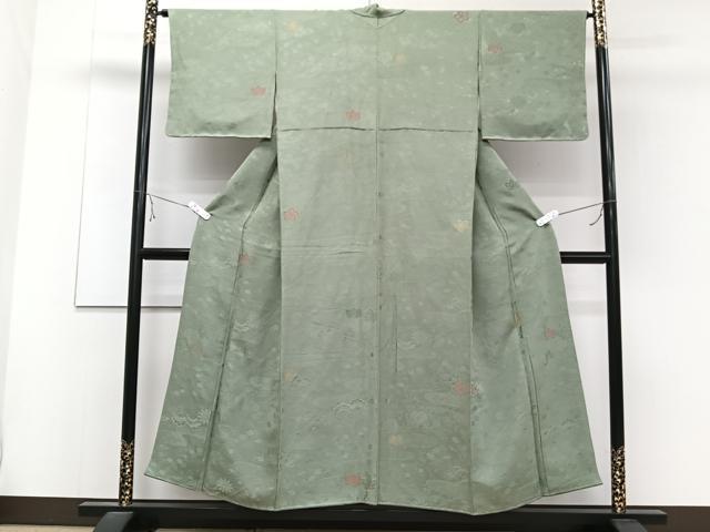平和屋着物■訪問着 絵霞草花地紋 金糸 正絹 逸品 未使用 CABD3002xi