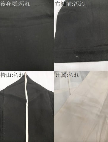 平和屋着物■豪華黒留袖 駒刺繍 一珍染め 枝松文 正絹 逸品 CABD3012xi
