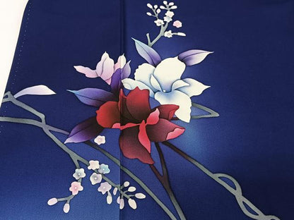 平和屋着物■訪問着 草花シルエット 暈し染め 正絹 逸品 CABD3014xi