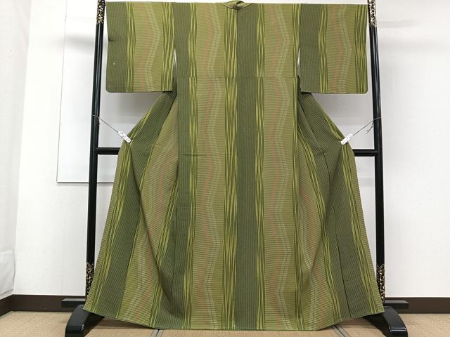 平和屋着物■上質な小紋 変わり縞 正絹 逸品 CABD3019xi