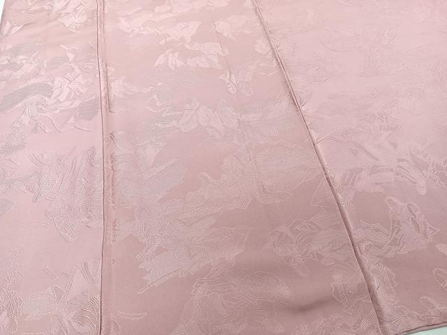 平和屋着物■上質な色無地　人物地紋　石竹色　正絹　逸品　未使用　CABD3065xi