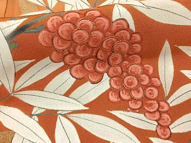 平和屋着物■豪華黒留袖 駒刺繍 南天文 暈し染め 金彩 正絹 逸品 CABD3073xi