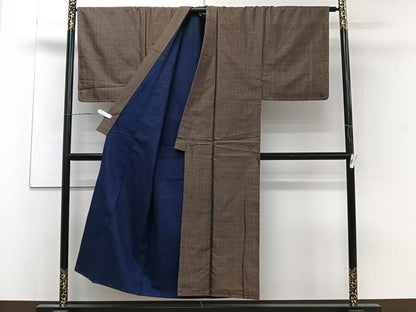 平和屋着物■男性　本場大島紬　横段文　正絹　逸品　CABD3079xi