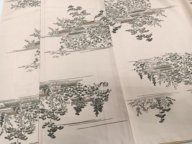 平和屋着物■上質な小紋 風景文 正絹 逸品 CABD3084xi