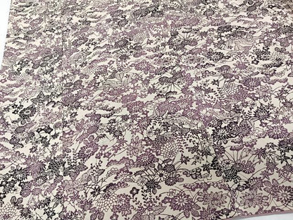 平和屋着物■上質な小紋 型染め 草花文 正絹 逸品 CABD3086xi