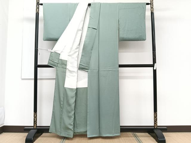 平和屋着物■上質な色無地　深川鼠色　正絹　逸品　CABD3099xi