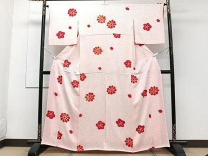 平和屋着物■訪問着　絞り　花唐草文　正絹　逸品　CABD3101xi