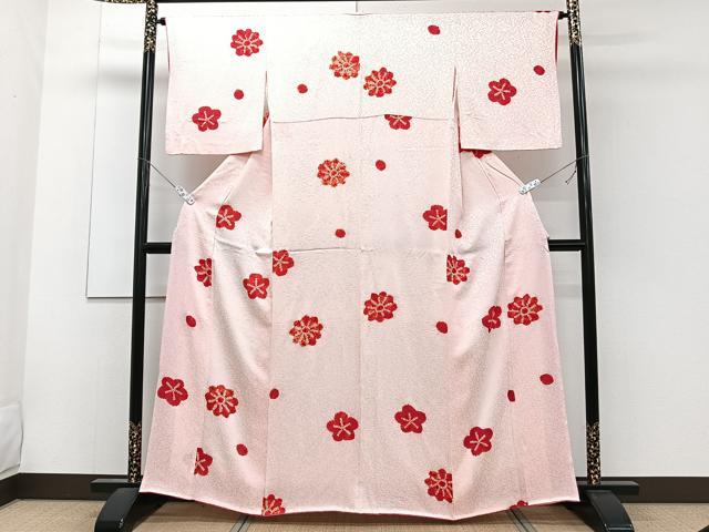 平和屋着物■訪問着　絞り　花唐草文　正絹　逸品　CABD3101xi
