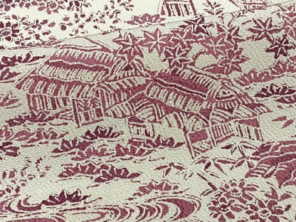平和屋着物■上質な小紋　流水風景文　鬼しぼ縮緬　正絹　逸品　CABD3104xi