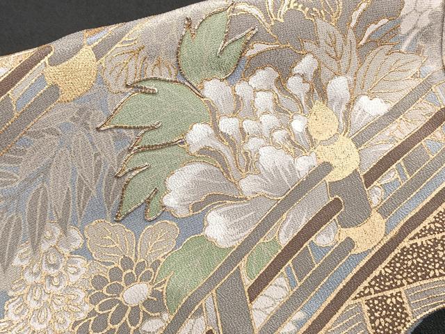 平和屋着物■豪華黒留袖 駒刺繍 渡橋花文 金彩 正絹 逸品 CABD3106xi