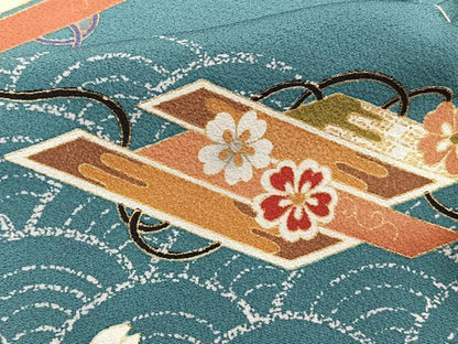 平和屋着物■訪問着　花筏　金彩　正絹　逸品　CABD3108xi