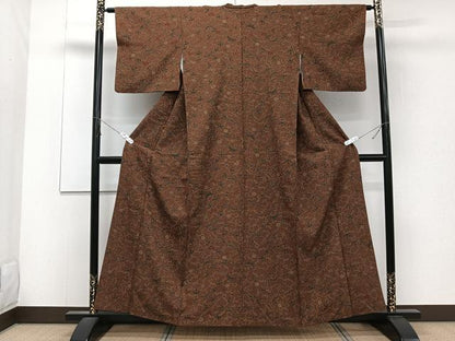 平和屋着物■小紋　花蝶文　洗える着物　CABD3127xi