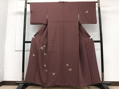 平和屋着物■訪問着 総刺繍 草花文 金糸 正絹 逸品 CABD3132xi