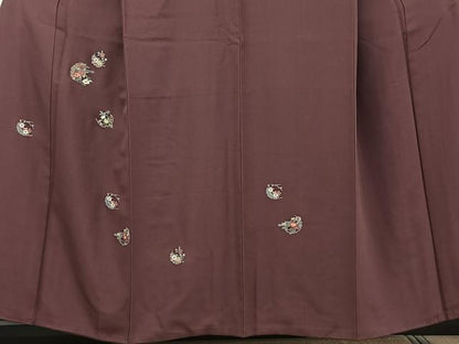 平和屋着物■訪問着 総刺繍 草花文 金糸 正絹 逸品 CABD3132xi