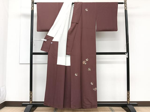平和屋着物■訪問着 総刺繍 草花文 金糸 正絹 逸品 CABD3132xi