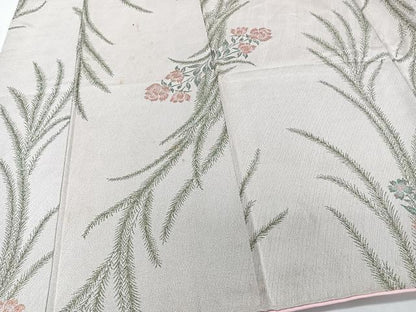 平和屋着物■上質な小紋　寿光織　草花文　金銀糸　正絹　逸品　CABD3136xi