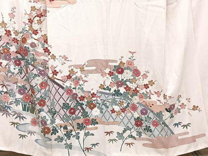 平和屋着物■訪問着 籬枝花文 金銀彩 正絹 逸品 CABD3138xi