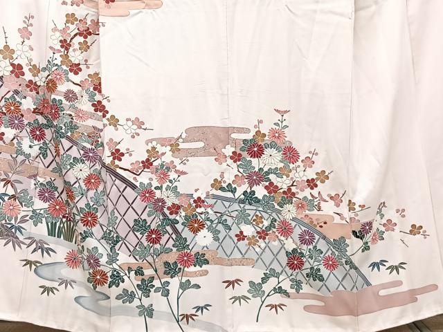 平和屋着物■訪問着 籬枝花文 金銀彩 正絹 逸品 CABD3138xi