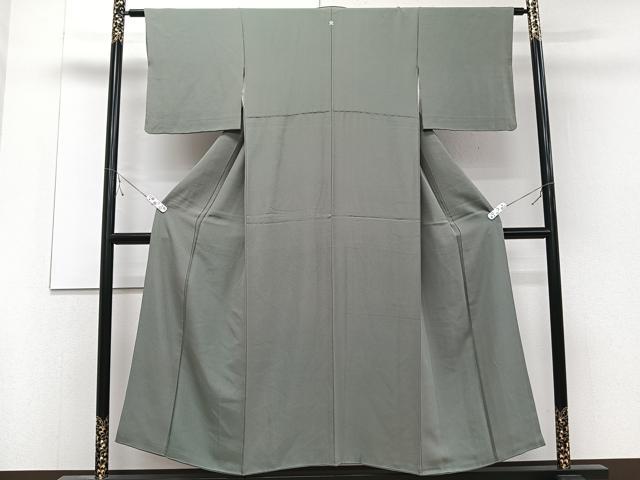 平和屋着物■上質な色無地　灰汁色　正絹　逸品　CABD3144xi