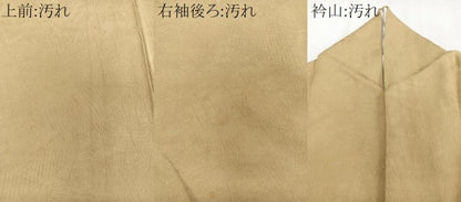 平和屋着物■上質な色無地 幾何学地紋 枯色 正絹 逸品 CABD3155xi