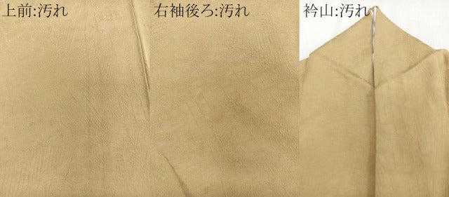 平和屋着物■上質な色無地 幾何学地紋 枯色 正絹 逸品 CABD3155xi