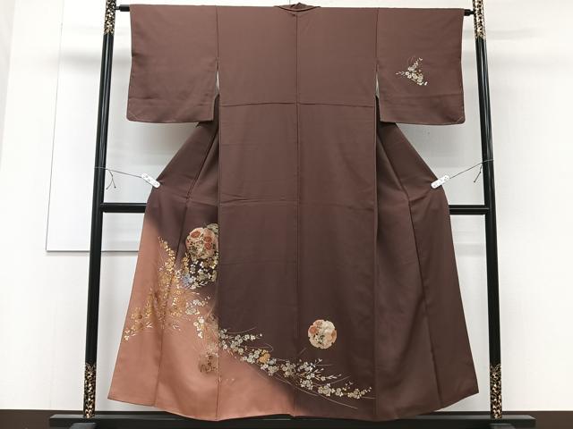 平和屋着物■訪問着 雪輪花文 金銀彩 正絹 逸品 CABD3158xi