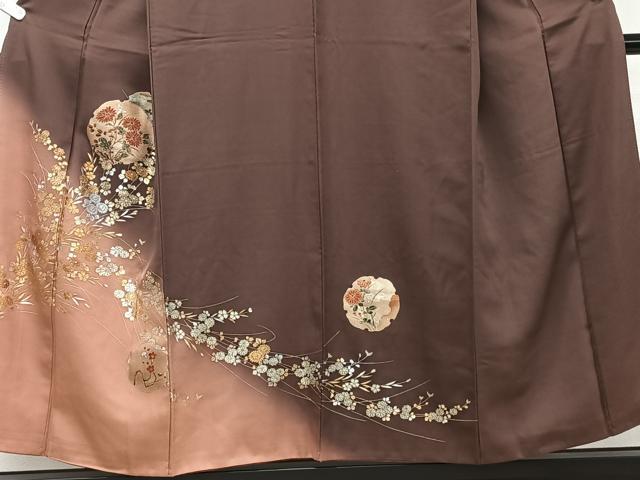 平和屋着物■訪問着 雪輪花文 金銀彩 正絹 逸品 CABD3158xi