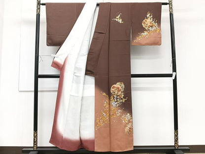 平和屋着物■訪問着 雪輪花文 金銀彩 正絹 逸品 CABD3158xi