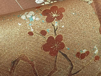 平和屋着物■訪問着 雪輪花文 金銀彩 正絹 逸品 CABD3158xi