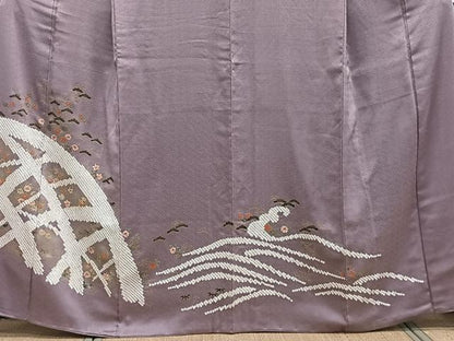 平和屋着物■訪問着　絞り　籬花松文　金彩　正絹　逸品　CABD3180xi
