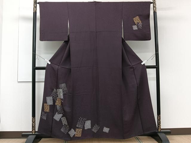 平和屋着物■訪問着　絞り　刺繍　破れ地紙花文　金銀彩　正絹　逸品　CABD3186xi
