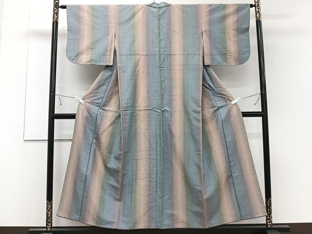 平和屋着物■上質な紬 間道 暈し染め 正絹 逸品 CABD3189xi