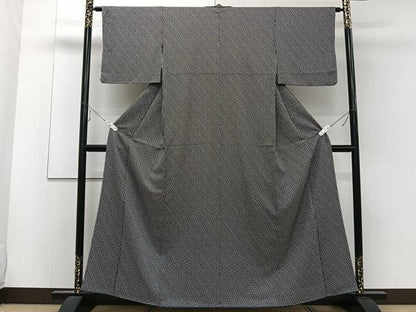 平和屋着物■上質な小紋　小花尽くし　黒地　正絹　逸品　CABD3192xi