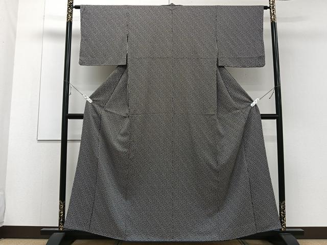 平和屋着物■上質な小紋　小花尽くし　黒地　正絹　逸品　CABD3192xi