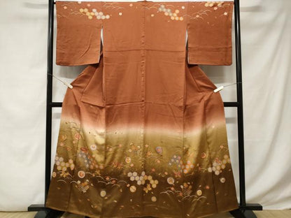 平和屋着物■訪問着　作家物　宝尽くし花蝶文　暈し染め　金彩　正絹　逸品　CABD3217ev