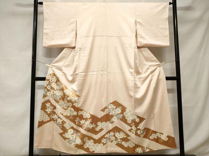 平和屋着物■豪華色留袖 駒刺繍 吉祥枝花文 金彩 正絹 逸品 CABD3244ev