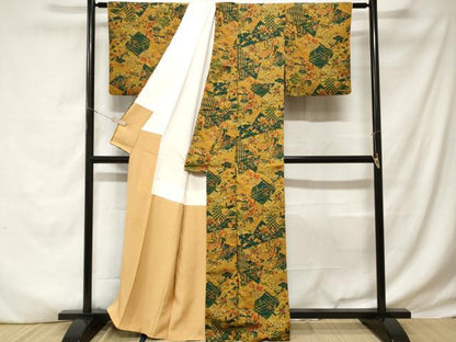 平和屋着物■上質な小紋　切嵌吉祥文　正絹　逸品　CABD3264ev
