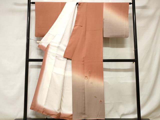 平和屋着物■訪問着　刺繍　橘　暈し染め　金彩　正絹　逸品　CABD3275ev