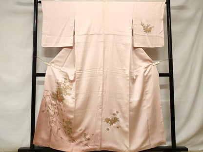 平和屋着物■訪問着　枝花文　花籠文　暈し染め　金銀彩　正絹　逸品　CABD3280ev