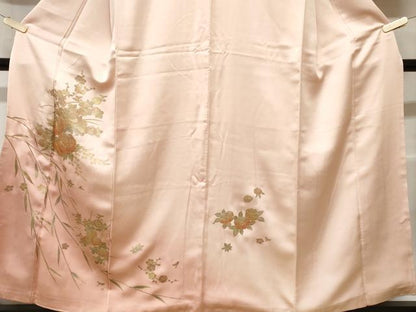 平和屋着物■訪問着　枝花文　花籠文　暈し染め　金銀彩　正絹　逸品　CABD3280ev