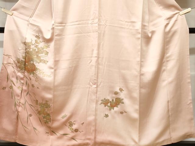 平和屋着物■訪問着　枝花文　花籠文　暈し染め　金銀彩　正絹　逸品　CABD3280ev