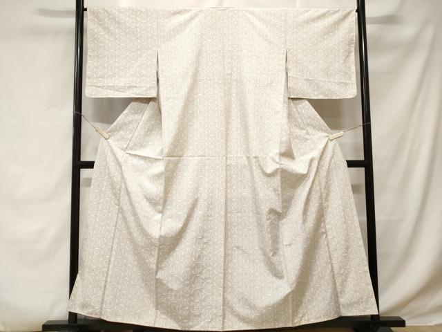 平和屋着物■上質な紬 幾何学花丸文 正絹 逸品 CABD3290ev