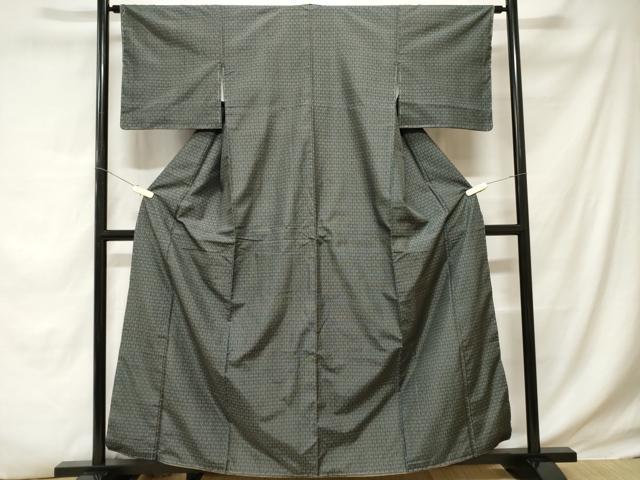 平和屋着物■上質な紬 幾何学文 正絹 逸品 未使用 CABD3292ev