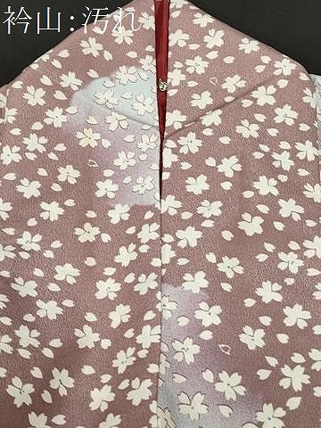 平和屋着物■小紋 雪輪舞桜文 暈し染め 洗える着物 CABD3309ev