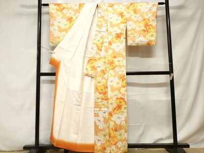 平和屋着物■上質な小紋　舞花文　金彩　正絹　逸品　CABD3326ev