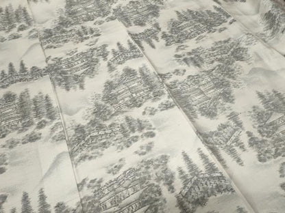 平和屋着物■上質な紬　風景文　正絹　逸品　CABD3334ev