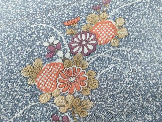 平和屋着物■上質な小紋　草花文　暈し染め　たたき染め　正絹　逸品　CABD3336ev