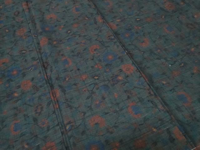 平和屋着物■上質な紬　枝花文　正絹　逸品　未使用　CABD3357ev