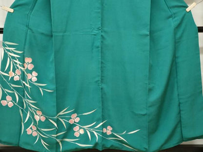 平和屋着物■訪問着　枝花文　正絹　逸品　CABD3362ev